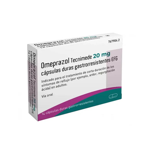 Tecnimede Omeprazole 20 mg, 14 cápsulas duras gastrorresistentes