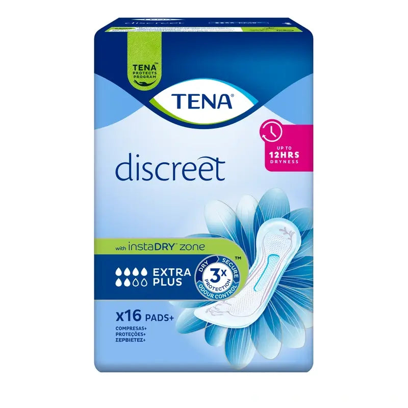 Tena Discreet Extra Plus Id , 16 unidades.
