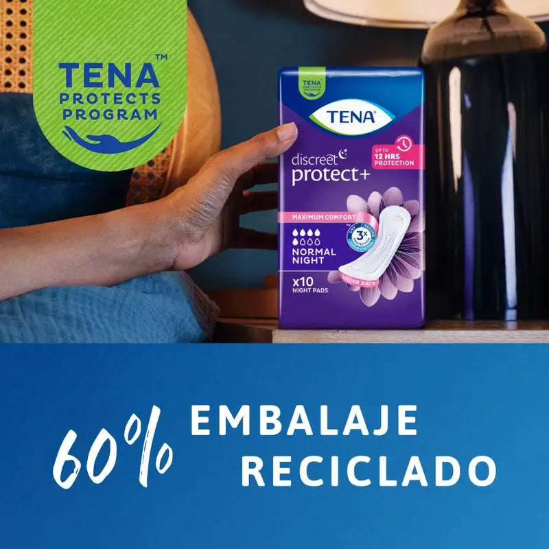 Tena Discreet Normal Noite, 10 unidades