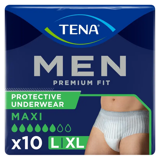 Tena Men Pants Premium Fit Tamanho L-XL, 10 unidades.