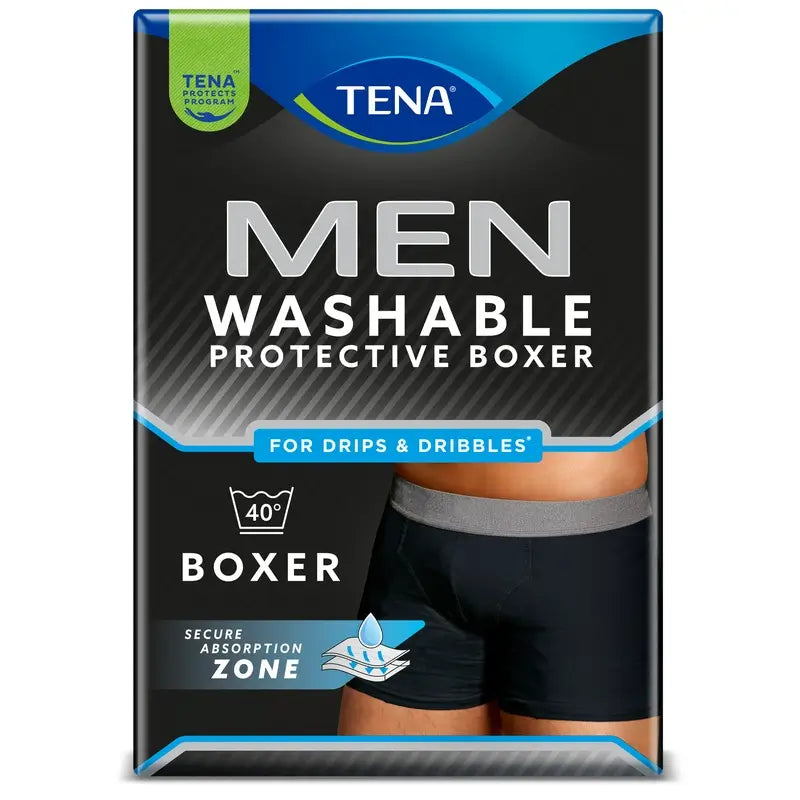 Tena Men Washable Boxer Black L , 1 peça.