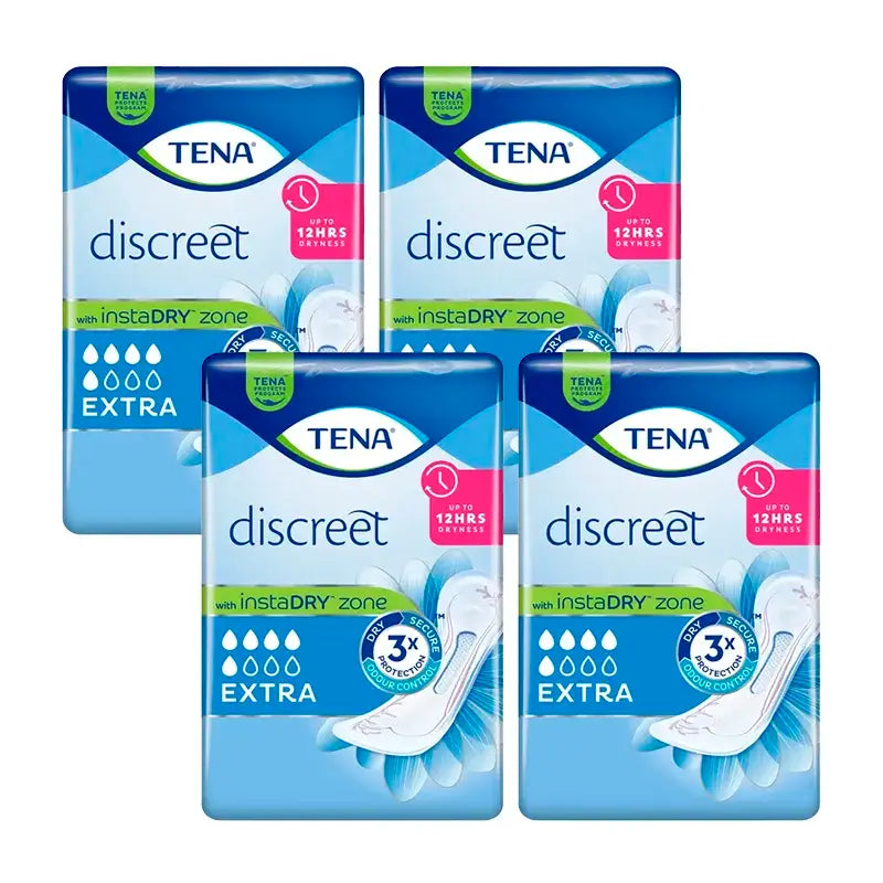 TENA Discreet Pack Extra Id, 4 x 20 unidades