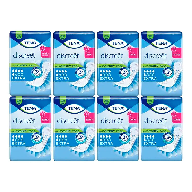 TENA Pack Discreet Extra Id, 8 x 20 unidades.