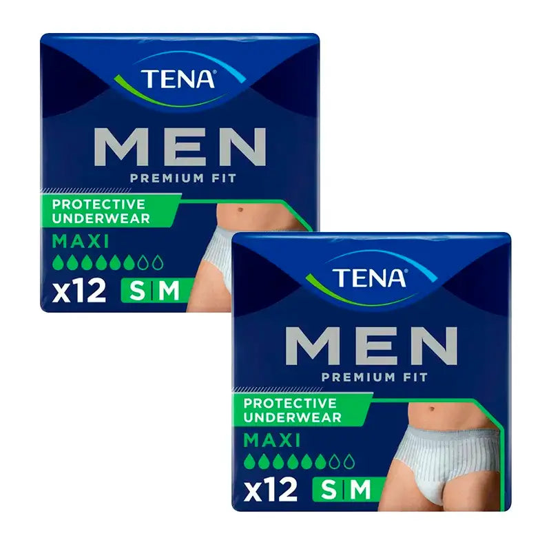 Tena Pack Calças de Homem Premium Fit Tamanho S-M, 2 X 12 unidades