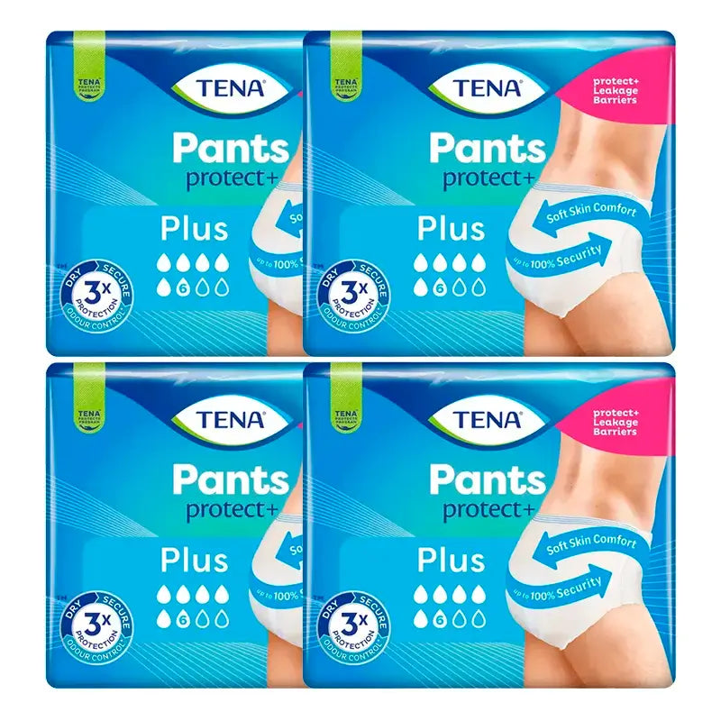 TENA Pack Pants Plus Size L, 4 X 14 unidades