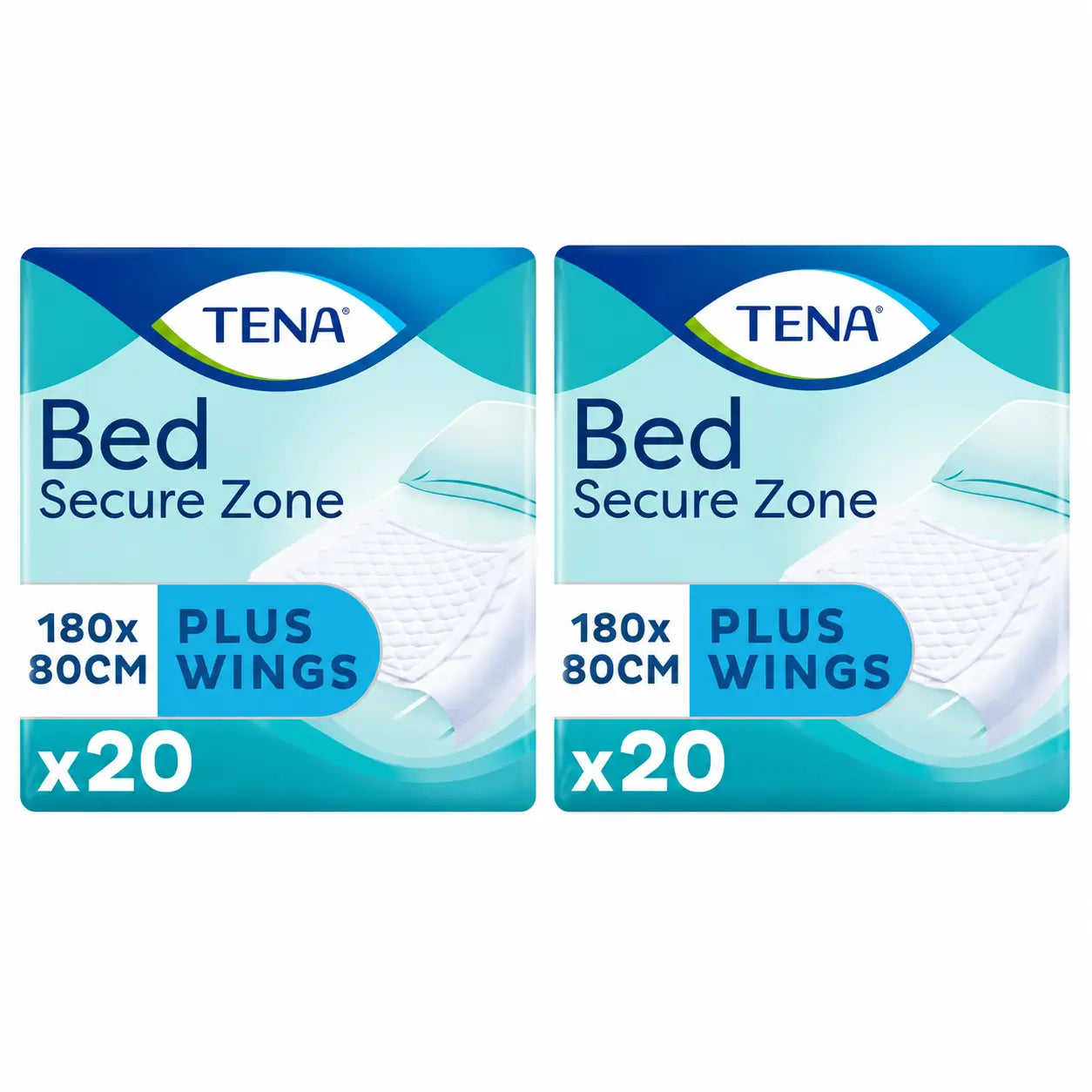 Tena Protetor de Cama Bed Plus 80 X 180, 20 unidades, embalagem 2