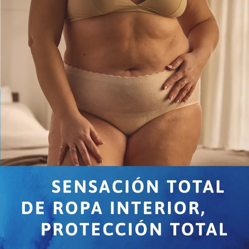 Tena Silhouette Cintura Alta Grande Creme , 8 unidades