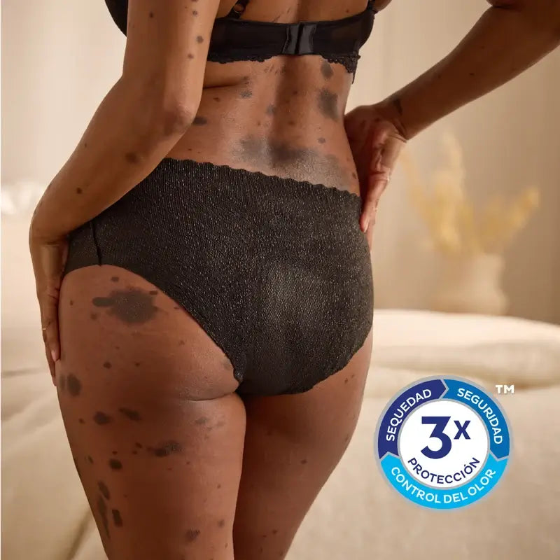 Tena Silhouette Black Cintura Baixa Grande , 10 unidades