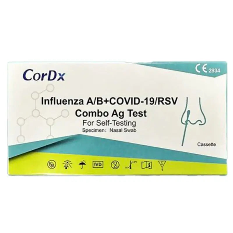 Teste Rápido Combinado de Antigénio COVID-19, Influenza A e B e RSV - 25 unidades