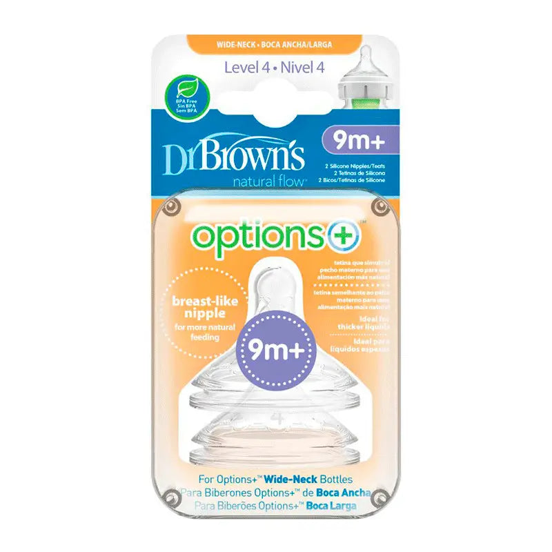 Dr.Brown's Teat Options+ Level 4 Wide Mouth, 2 pcs.