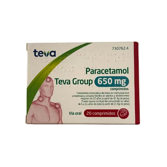 Teva Paracetamol, 20 comprimidos