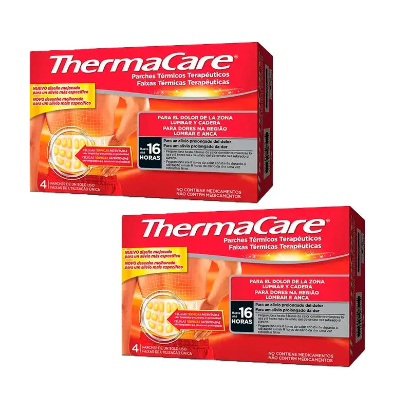 Thermacare Anca Lombar, Embalagem 2 x 4 unidades