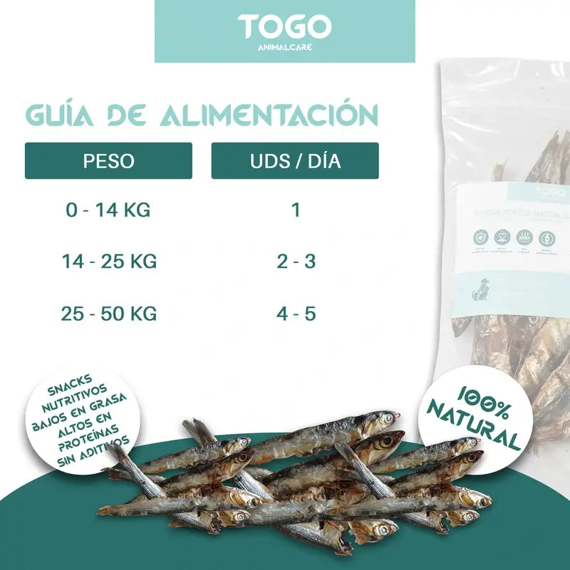 Togo Snack Anchovas secas naturais, 1 unid.