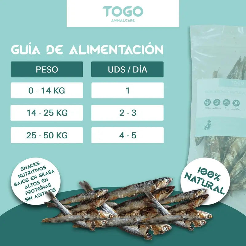 Togo Snack Anchovas secas naturais, 1 unid.