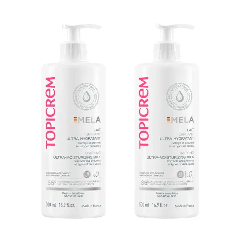Topicrem Mela Leite Corporal Ultra-Moisturizante , spf15 , Embalagem 2 x 500 ml