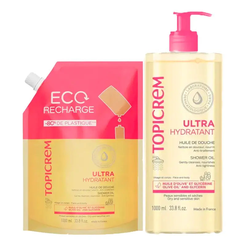 Topicrem Pack Óleo de Duche 1L + Recarga