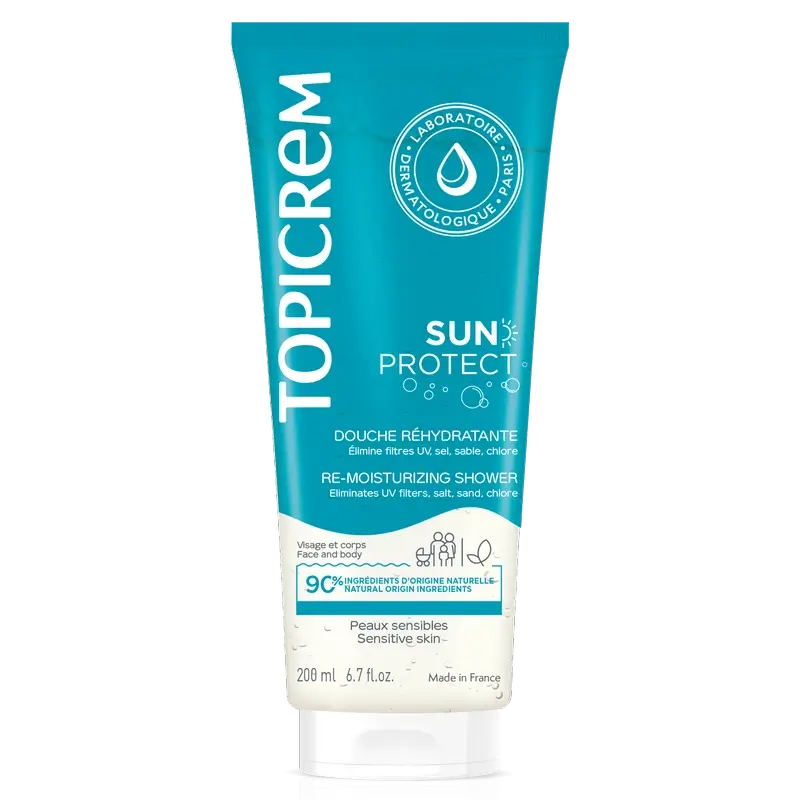 Gel de duche Topicrem Sun Protect, 200 ml