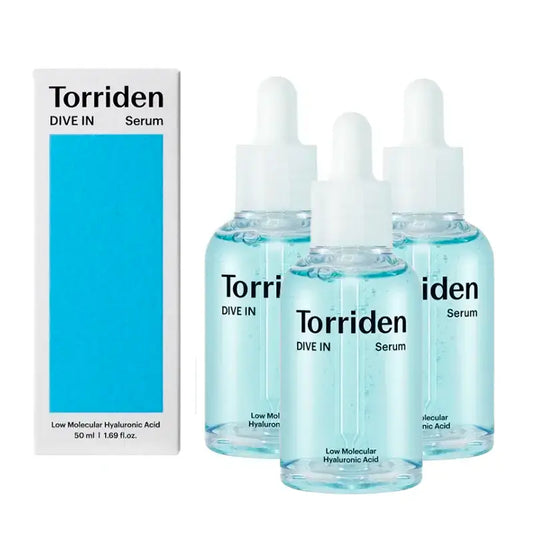 Torriden Dive-In Low Molecular Hyaluronic Acid Serum , embalagem de 3 x 50 ml