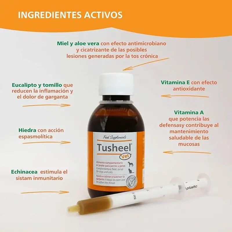 Heel Tusheel Xarope Veterinário para a Tosse Cães e Gatos 150 ml