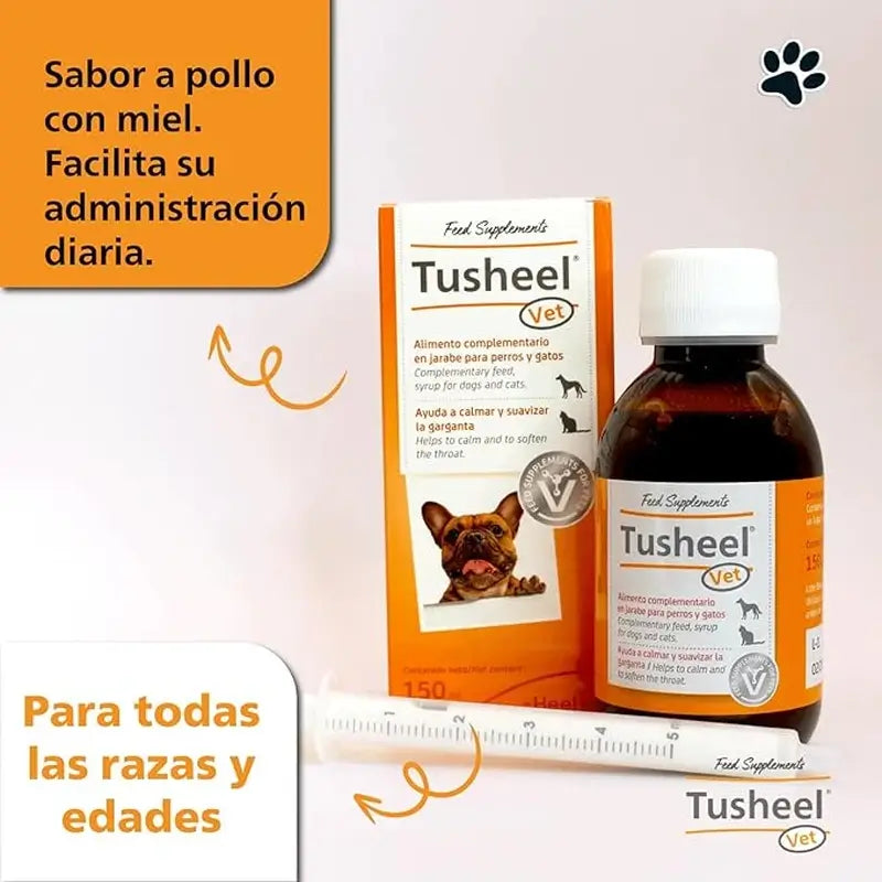 Heel Tusheel Xarope Veterinário para a Tosse Cães e Gatos 150 ml