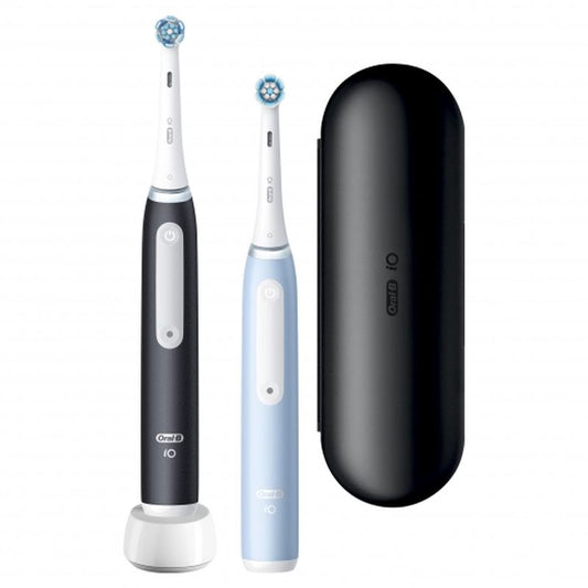 Oral-B Braun iO3s Duplo Escova de dentes eléctrica Preto e azul