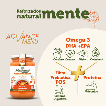 Natursenior Adultos Puré de Frango com Omega 3 Dha+Epa, Prebióticos e Proteínas. , 340 gr