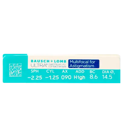 Lentes Ultra Multifocais para Astigmatismo Mensal , 6 unidades - -5.25, -0.75, 20, 8.6, Alta, 14.50