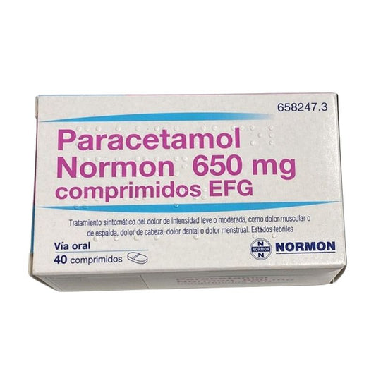Paracetamol Normon Efg 650 mg 40 comprimidos