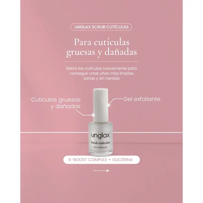 Unglax Scrub Esfoliante de Cutículas, 10 ml