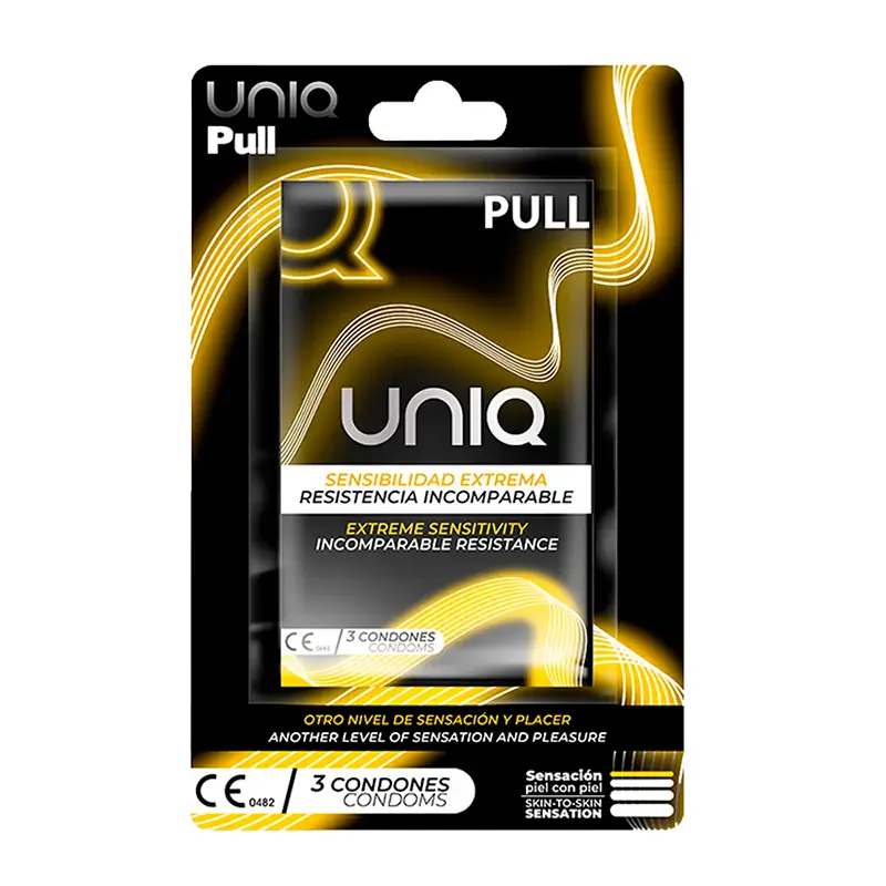 Preservativos Uniq Pull Com Correias Sem Látex 3 Unidades