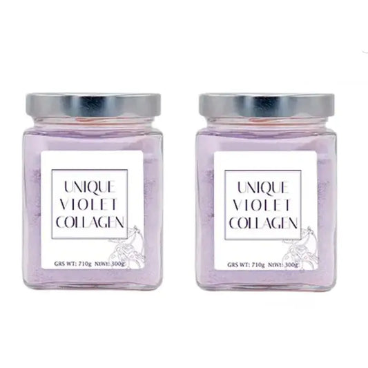 Suplemento nutricional de colagénio Unique Violet, embalagem de 2x300 gramas