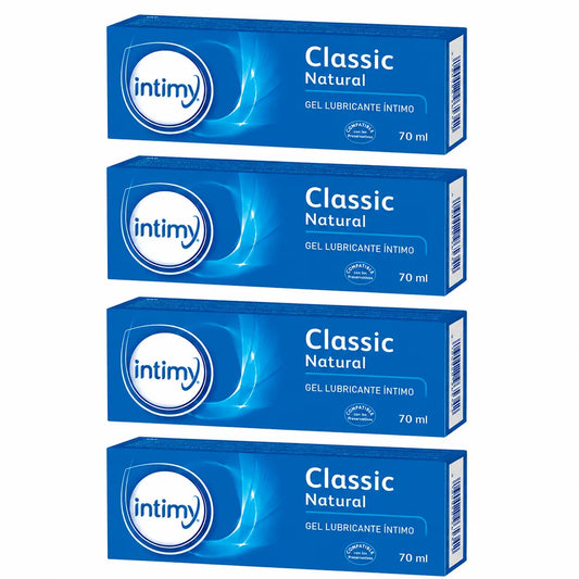 Urgo Intimy Classic Gel Lubrificante Natural 70 ml, embalagem de 4