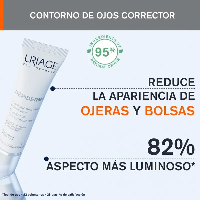 Uriage Dépiderm Cuidado Antimanchas e Luminosidade Contorno dos Olhos , 15 ml