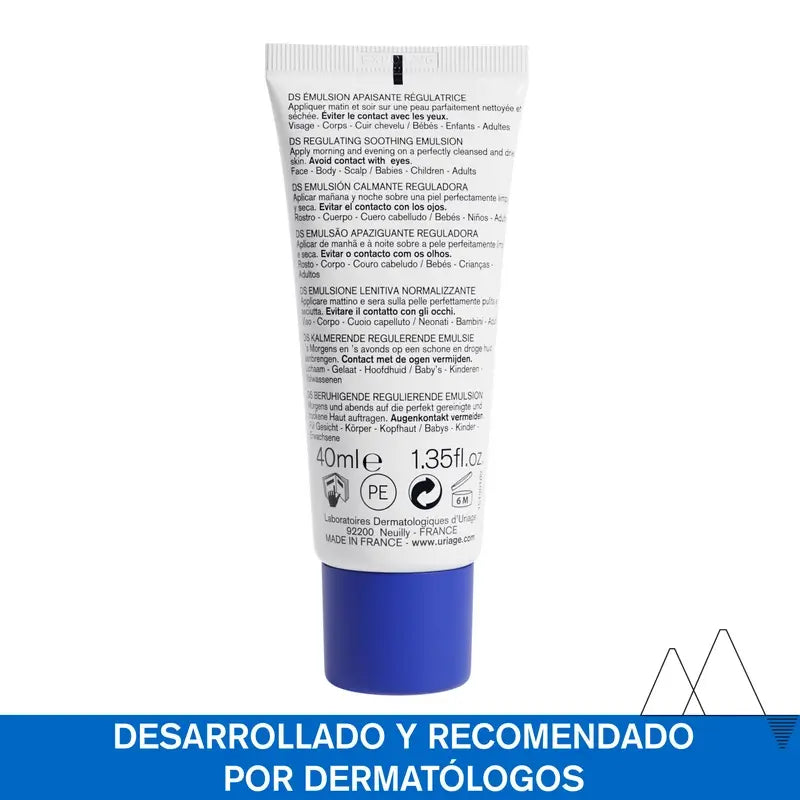 Uriage Ds Emulsão Suavizante 40Ml Sem perfume