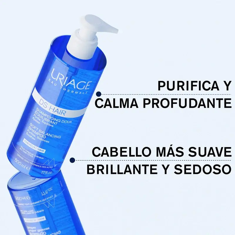 Uriage Ds Hair Champô Regulador Suave 500Ml