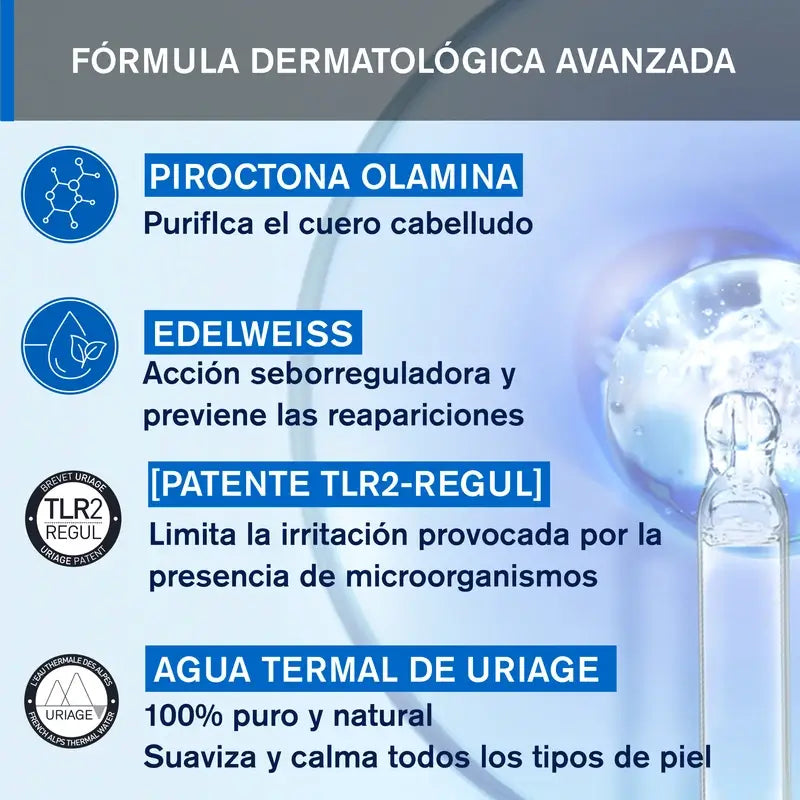 Uriage Ds Hair Champô Regulador Suave 500Ml