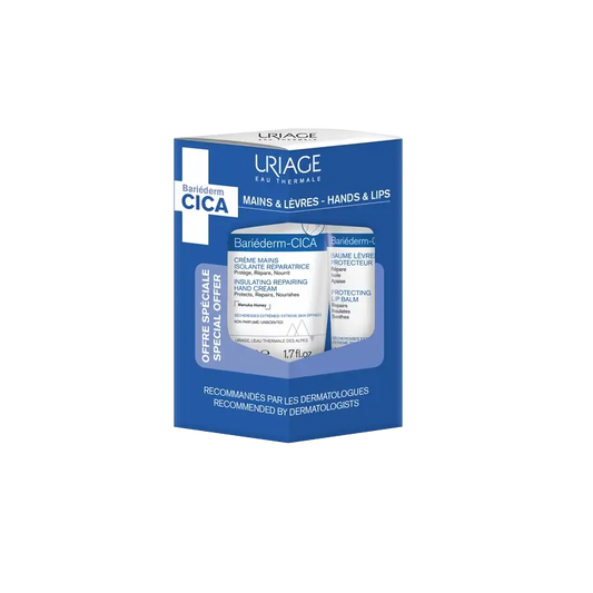 Uriage Promo Bariéderm-Cica Creme mãos, 50 Ml + Bálsamo lábios 15 Ml
