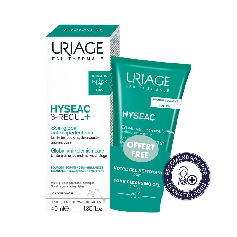 Uriage Promo Hyseac 3-Regul+ Gel de Limpeza 50 Ml Grátis