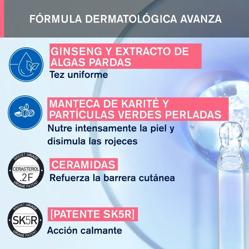 Uriage Roséliane Creme rico anti-vermelhidão 50M