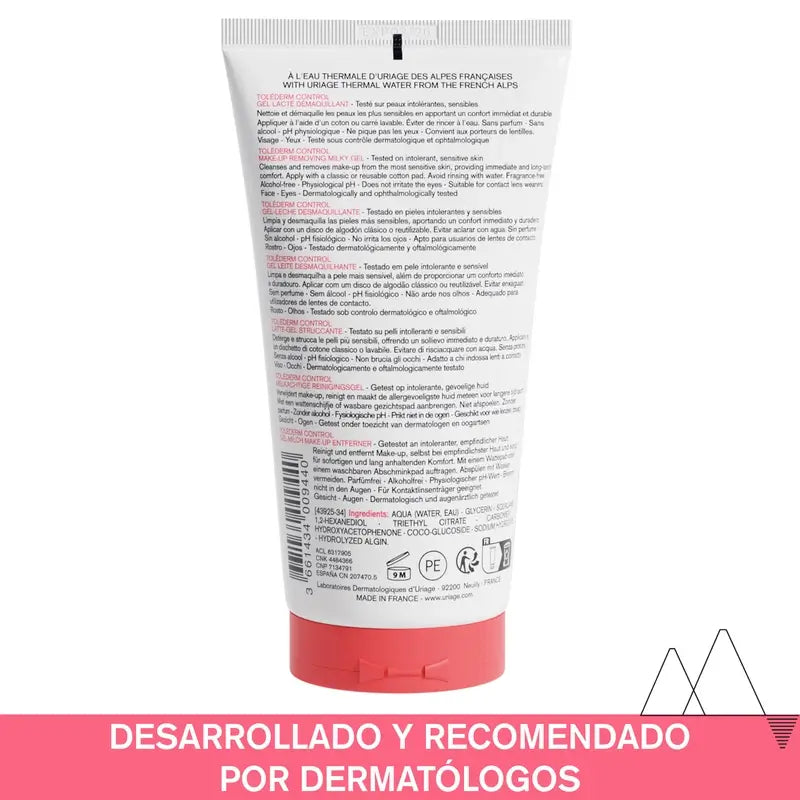 Uriage Toléderm Control Desmaquilhante Gel-Lácteo 150Ml