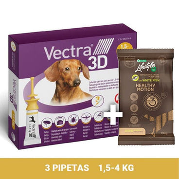 Vectra 3D cão 1,5-4KG, 3 pipetas