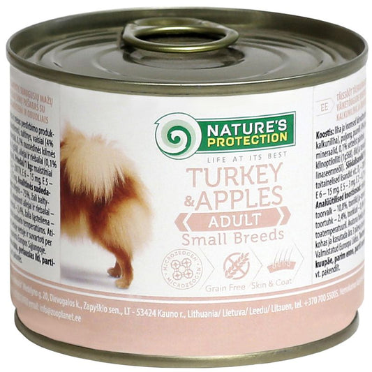 Natures Protection For Adult Small Dogs Turkey & Apple, 6X200G