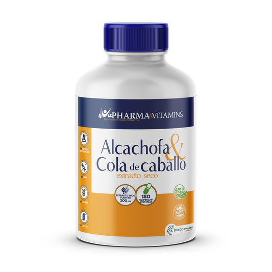 Pharma & Vitamins Alcachofra + Cavalinha (Ext. Seca) 300 Mg , 180 cápsulas