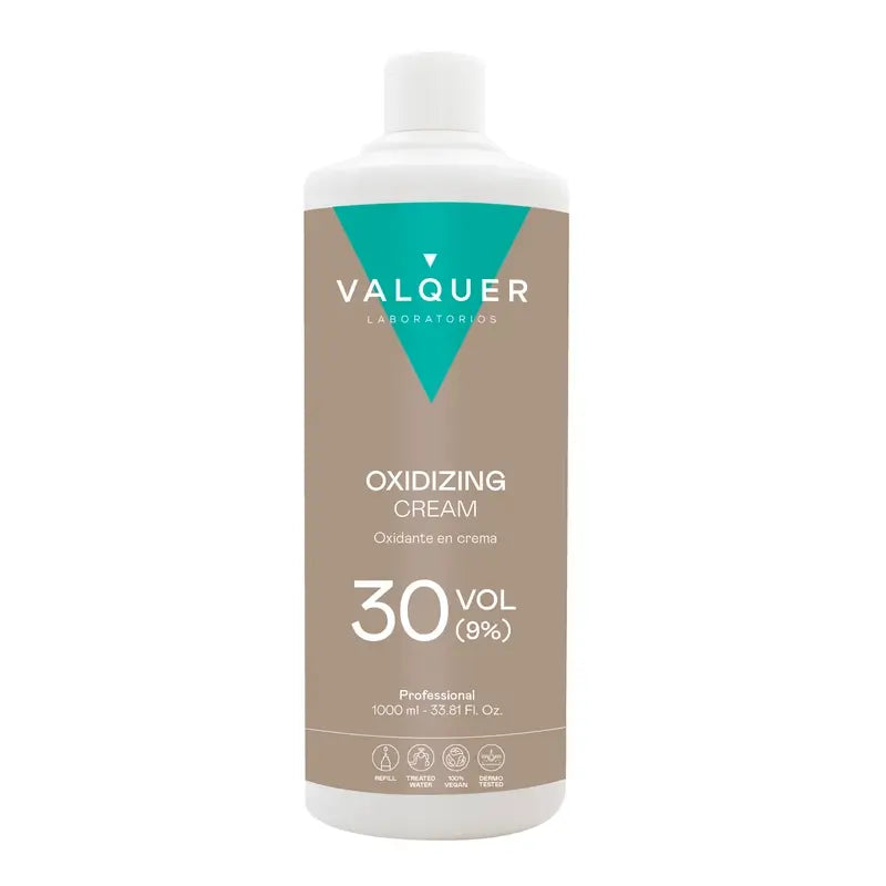 Valquer Agua Oxigenada 30 Vol (9%) - Oxidante capilar profissional , 1 L