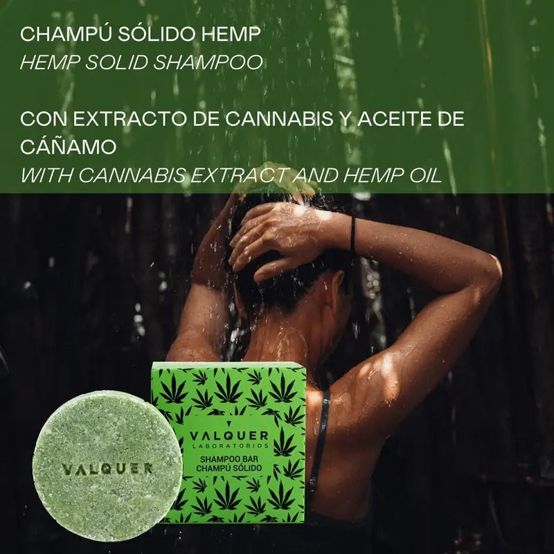 Valquer Hair Care Champô de Cânhamo Sólido, 50 gr