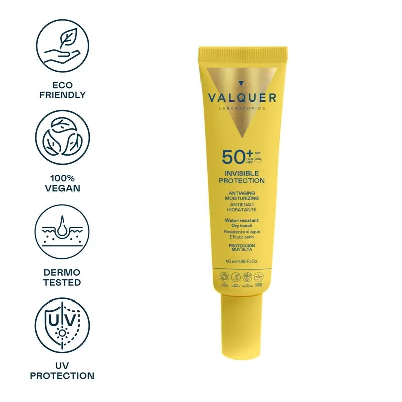 Valquer Sunscreen Protetor Solar Facial 50+ Proteção Invisível, 40 ml