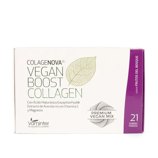 Vaminter Colagenova Vegan Boost Frutos da Floresta, 21 Envelopes