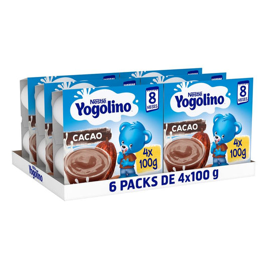 6 embalagens Yogolino Cacau , 4x100g