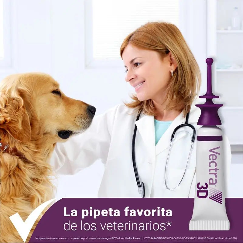 Vectra 3D Cão 10-25 kg 3 Pipetas