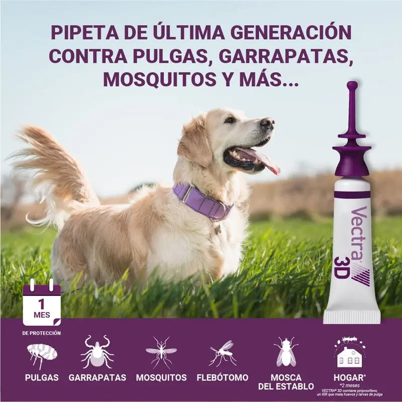 Vectra 3D cão 1,5-4KG, 3 pipetas